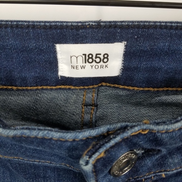 NWOT m1858 Kristen Skinny Ankle Womens Jeans 8 Vented Hem Stretch Denim Blue - Picture 3 of 6